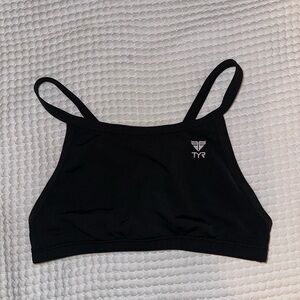 black TYR Solid Durafast One Women's Diamondfit Bikini Top size medium